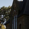 Chapel exterior west side wall